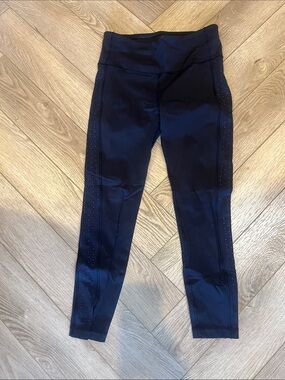 lululemon athletica Navy Blue High-Rise Leggings with Side Stud Detail